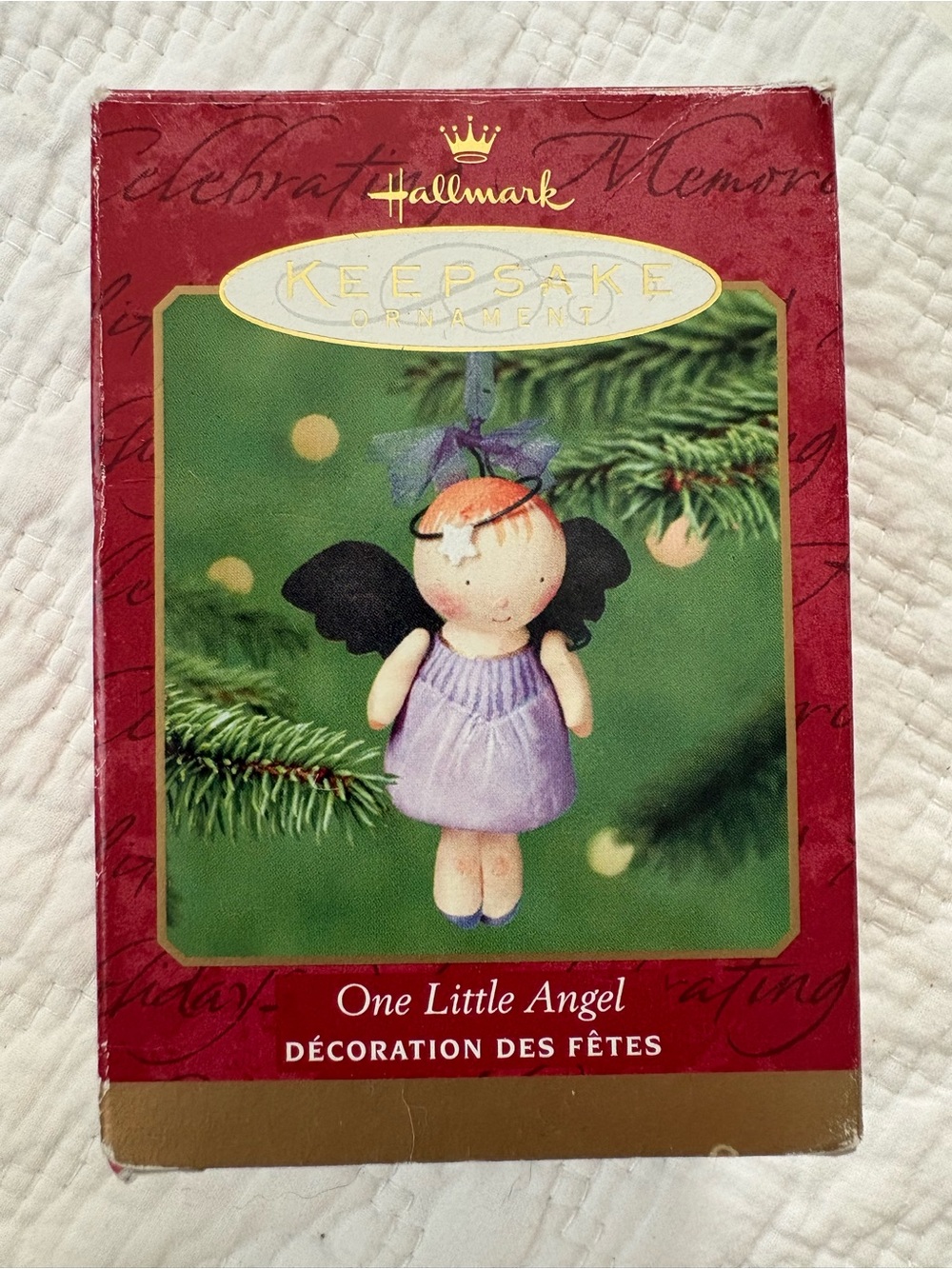 Hallmark 2001 One Little Angel Keepsake Ornament. Paper Composition/metal. Nice